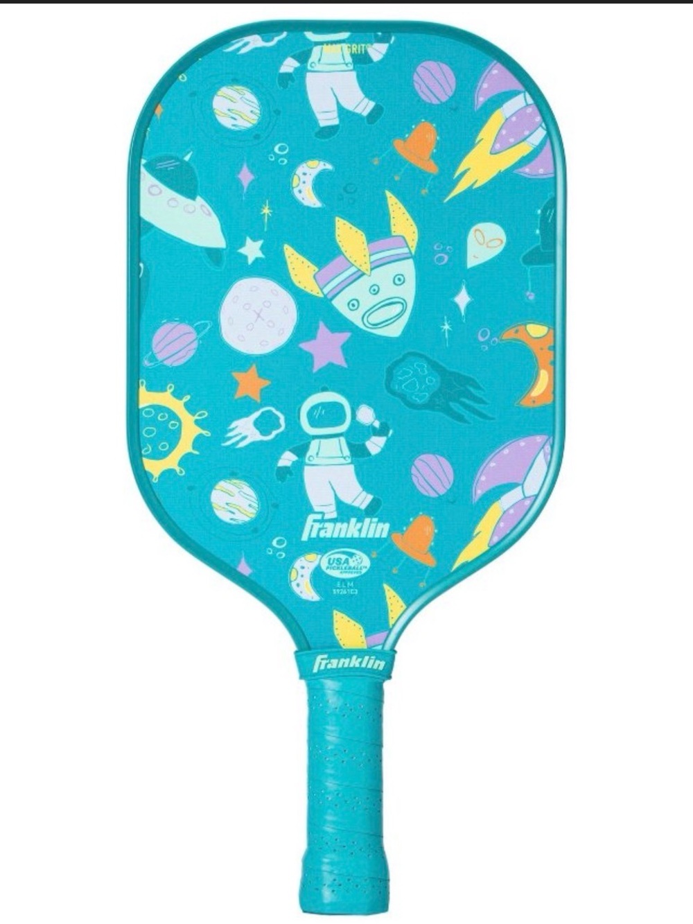 Franklin Sports Youth Paddle - Space Graphic:
Fiberglass Pickleball Racquet